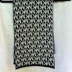Michael Kors Scarf Neck Warmer Knit Adult All Over MK Monogram Reversible Casual